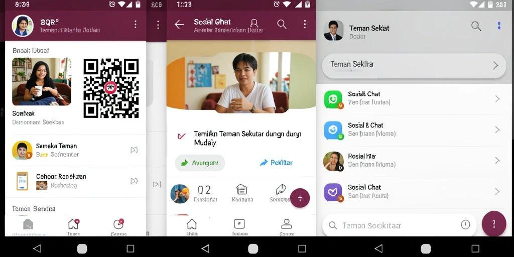 Antarmuka pengguna 8QR yang modern dan ramah.