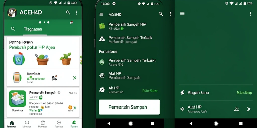 Antarmuka ACEH4D yang bersih dan fitur Pembersih Sampah yang efisien.