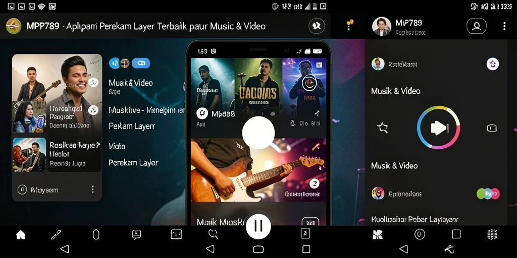 Antarmuka MVP789 saat merekam layar dengan jelas dan terorganisir.