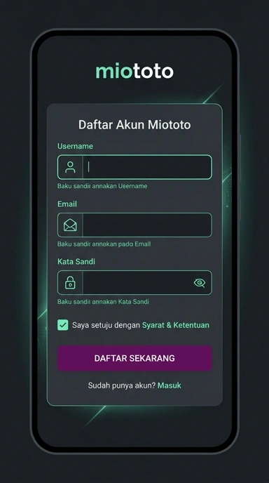 Panduan Registrasi Akun miototo untuk Pengguna Android